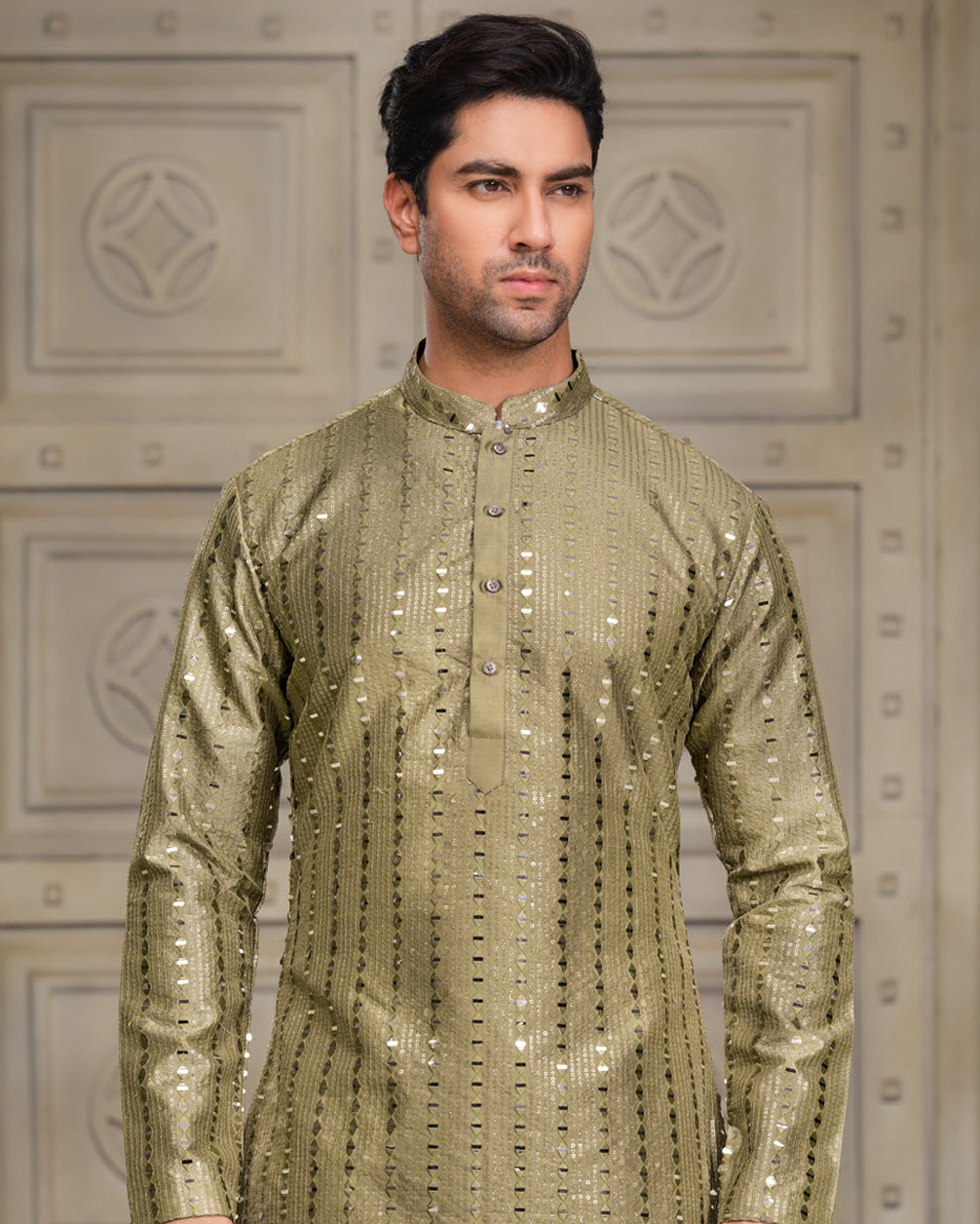 Sailor's Knot Silk Kurta - Intricate Embroidery