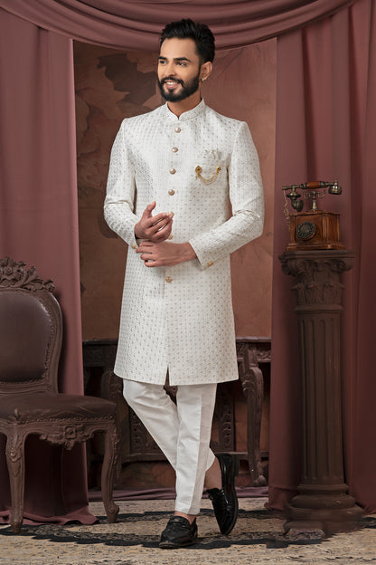 Ivory Regal Indo-Western Sherwani