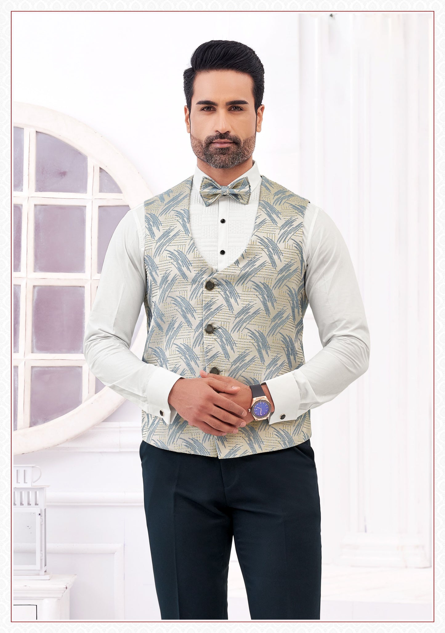 Maritime Blue Three-Piece Suit Set